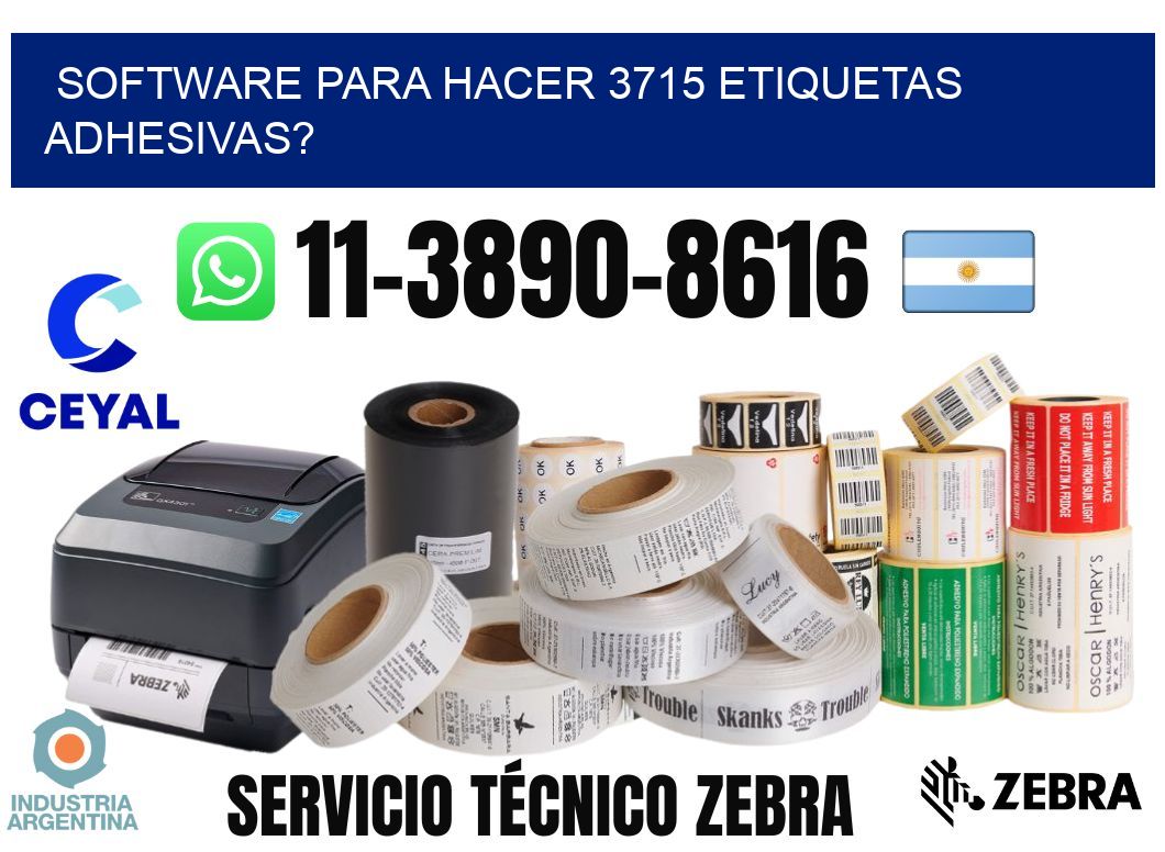 Software para hacer 3715 etiquetas adhesivas?