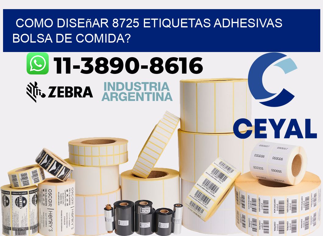 como diseñar 8725 etiquetas adhesivas bolsa de comida?