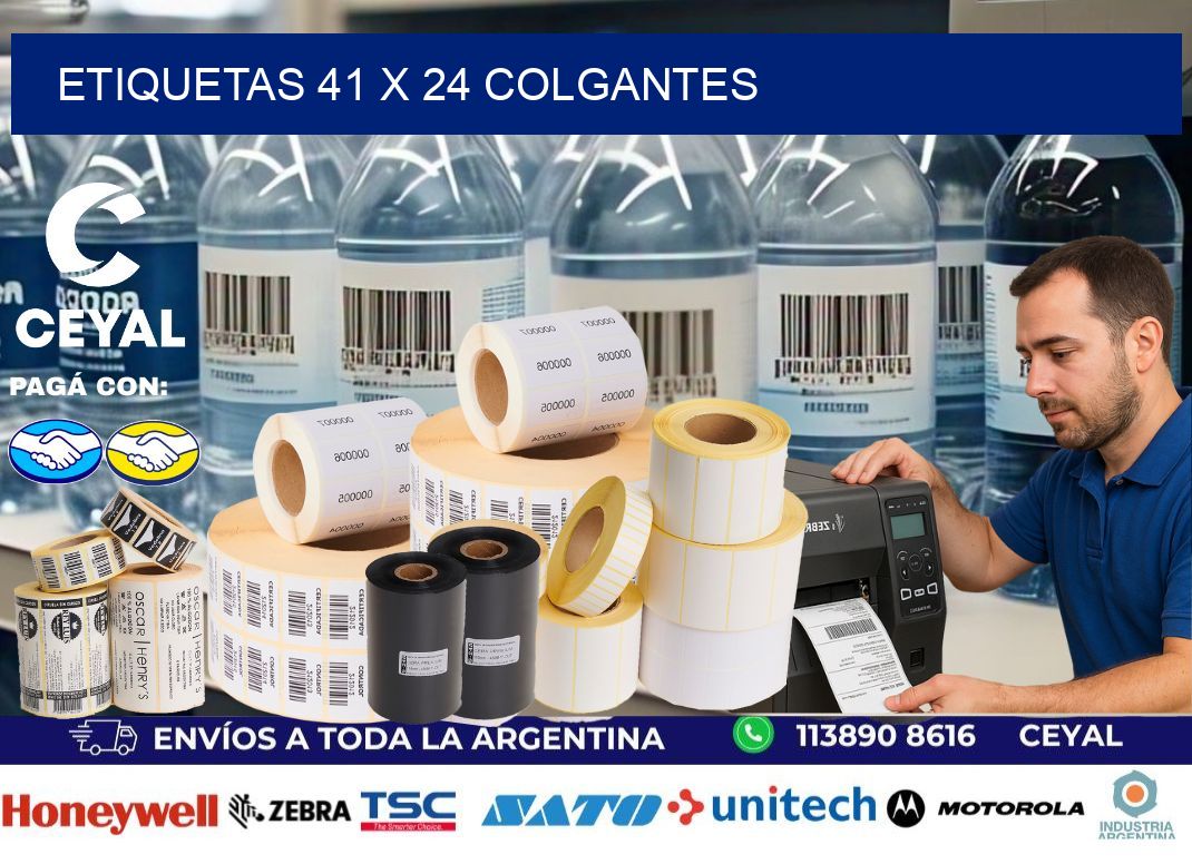 etiquetas 41 x 24 colgantes