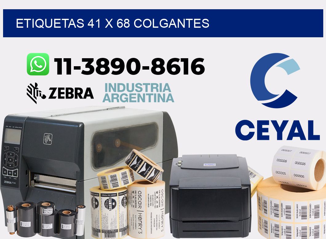 etiquetas 41 x 68 colgantes