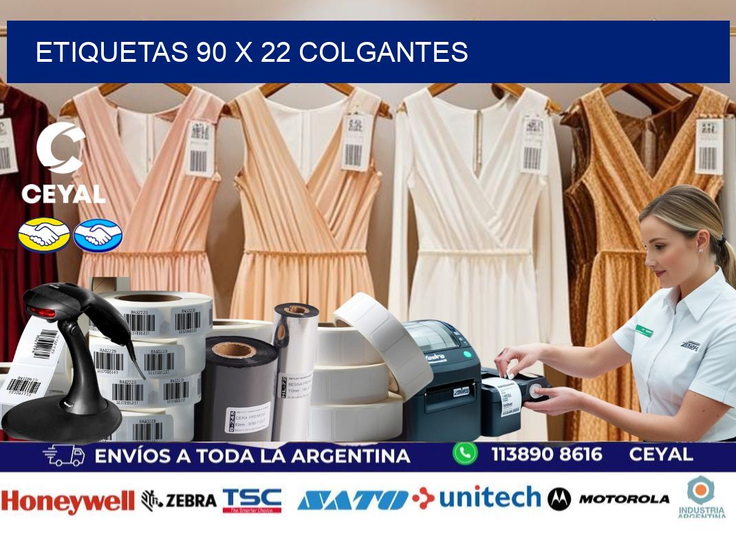 etiquetas 90 x 22 colgantes