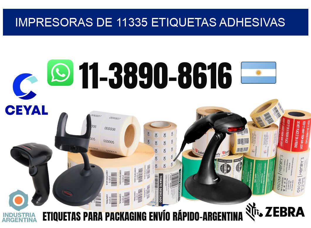 impresoras de 11335 etiquetas adhesivas