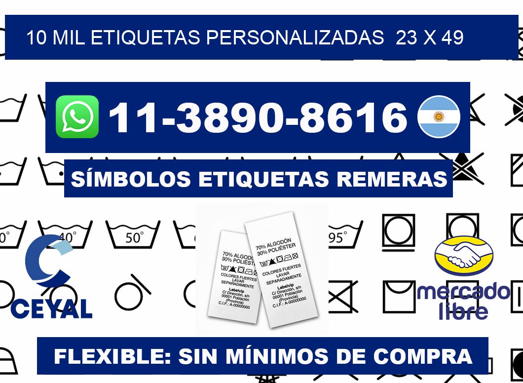 10 mil etiquetas personalizadas  23 x 49