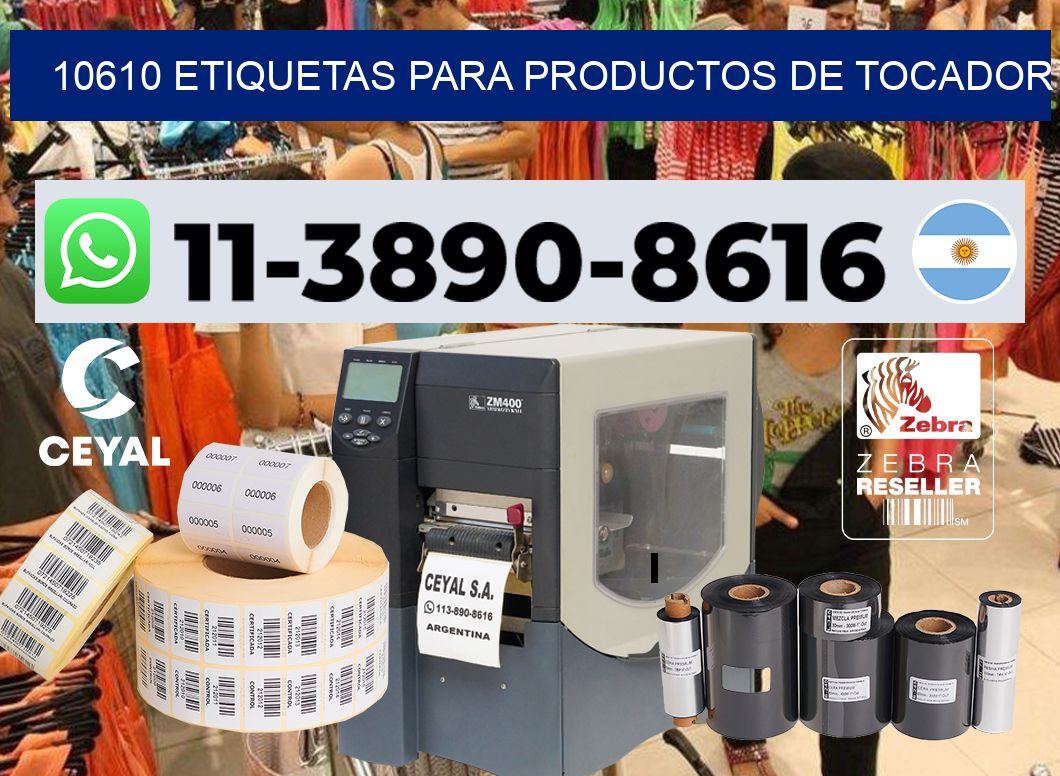 10610 Etiquetas para productos de tocador