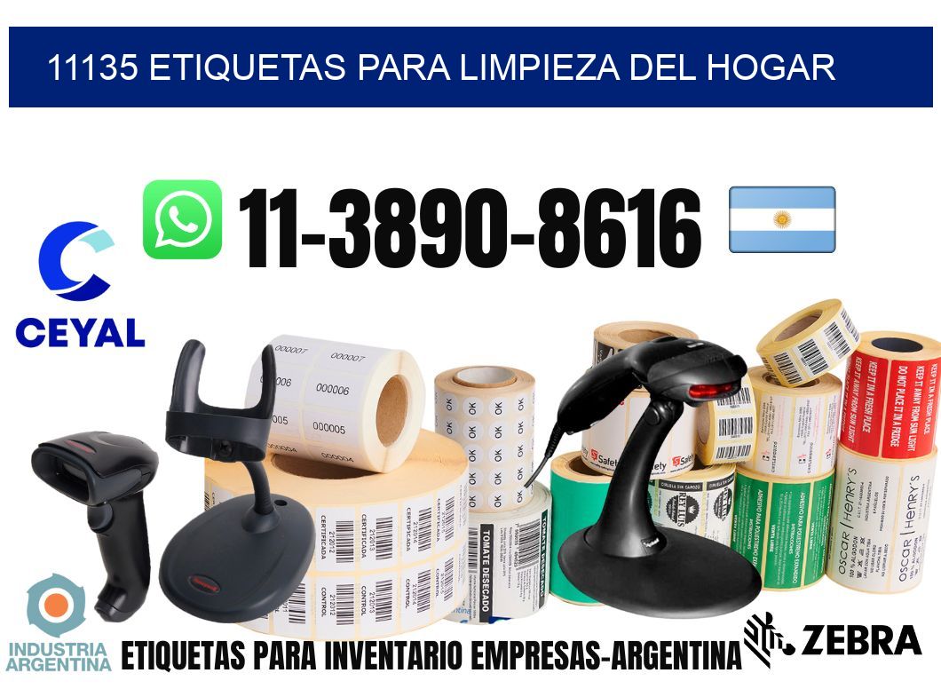 11135 Etiquetas para limpieza del hogar