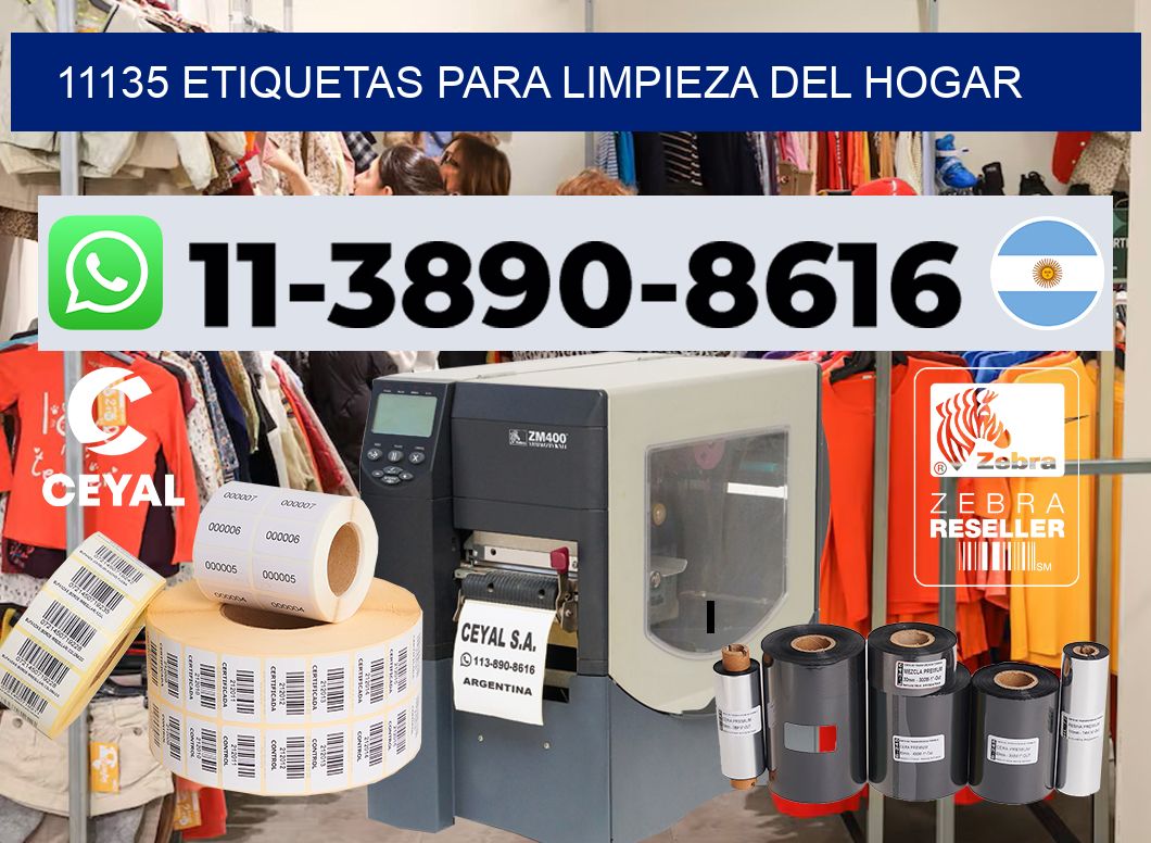 11135 Etiquetas para limpieza del hogar