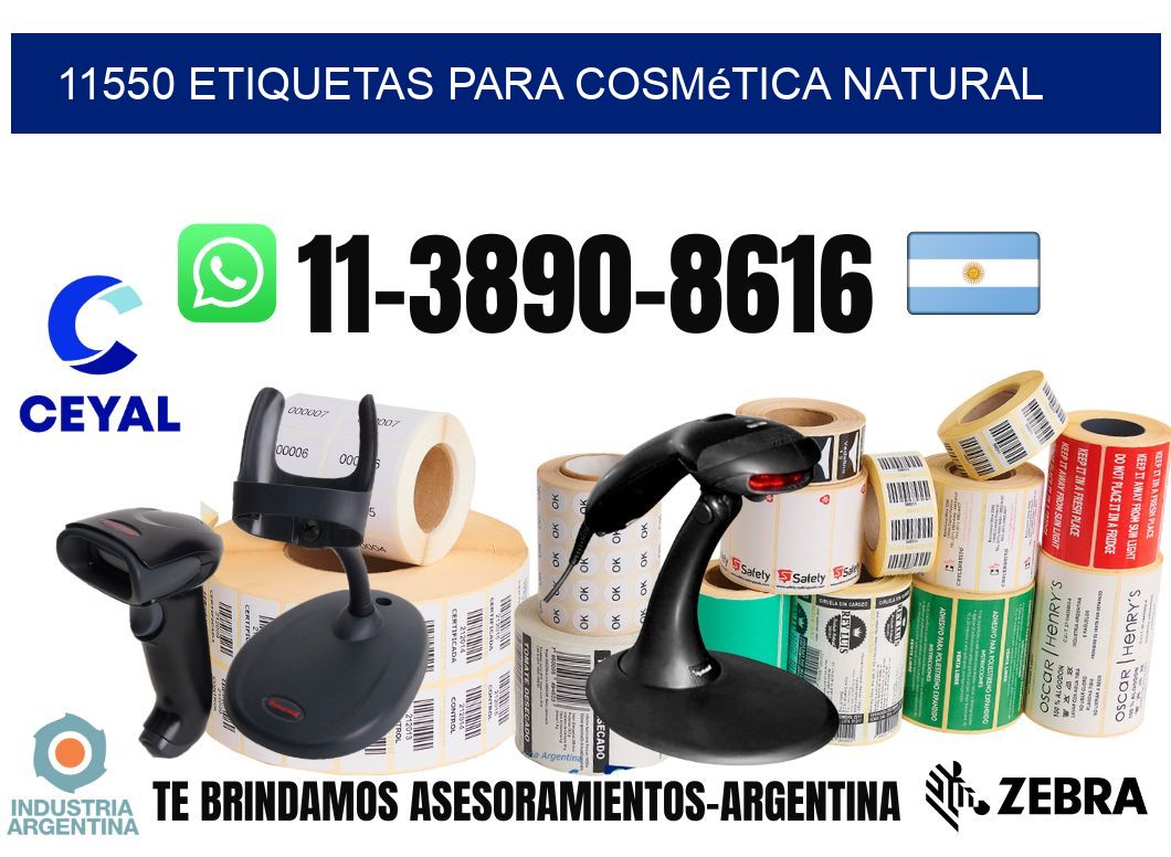 11550 Etiquetas para cosmética natural