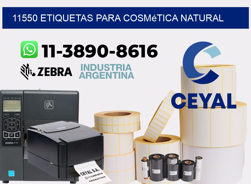 11550 Etiquetas para cosmética natural
