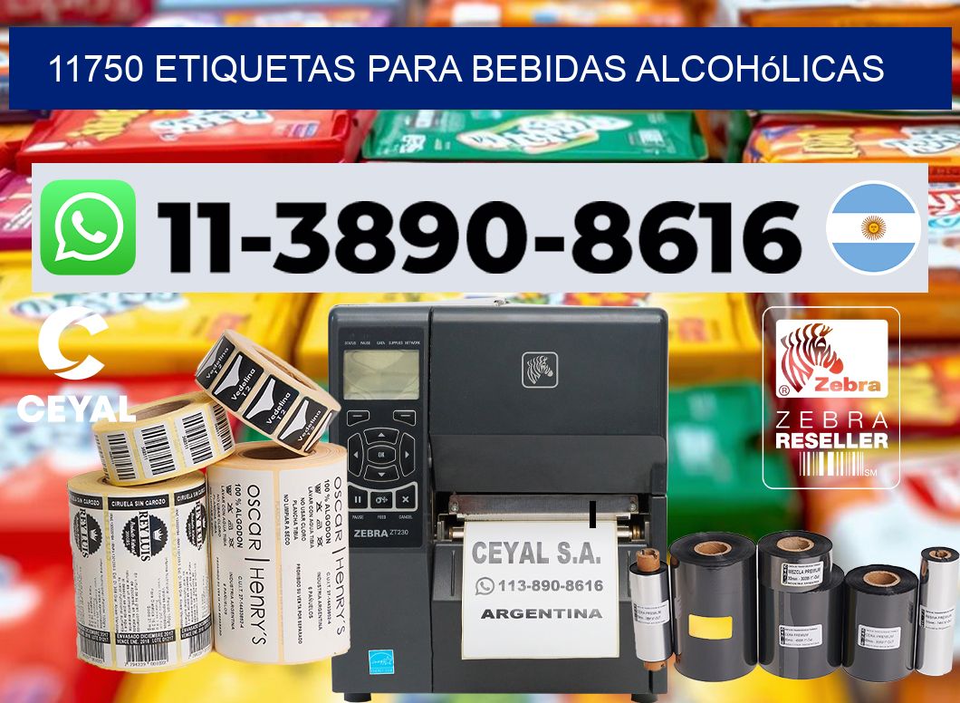 11750 Etiquetas para bebidas alcohólicas