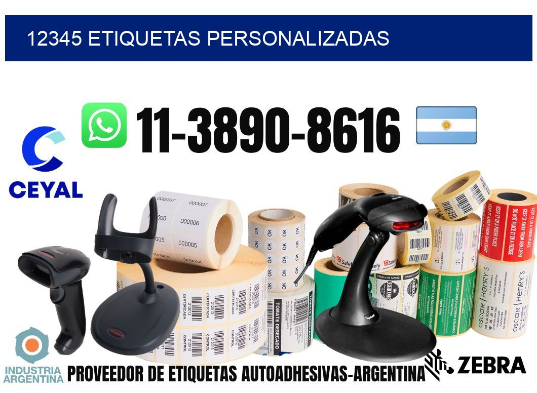 12345 etiquetas personalizadas
