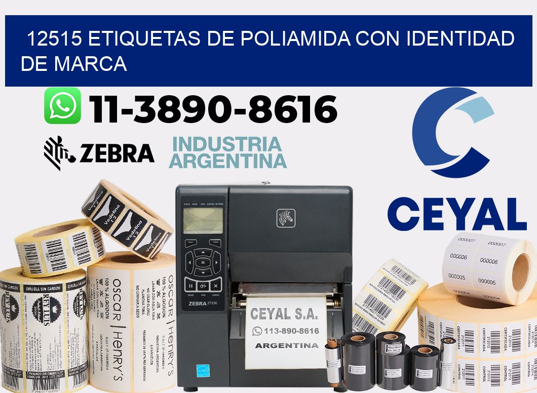 12515 Etiquetas de poliamida con identidad de marca