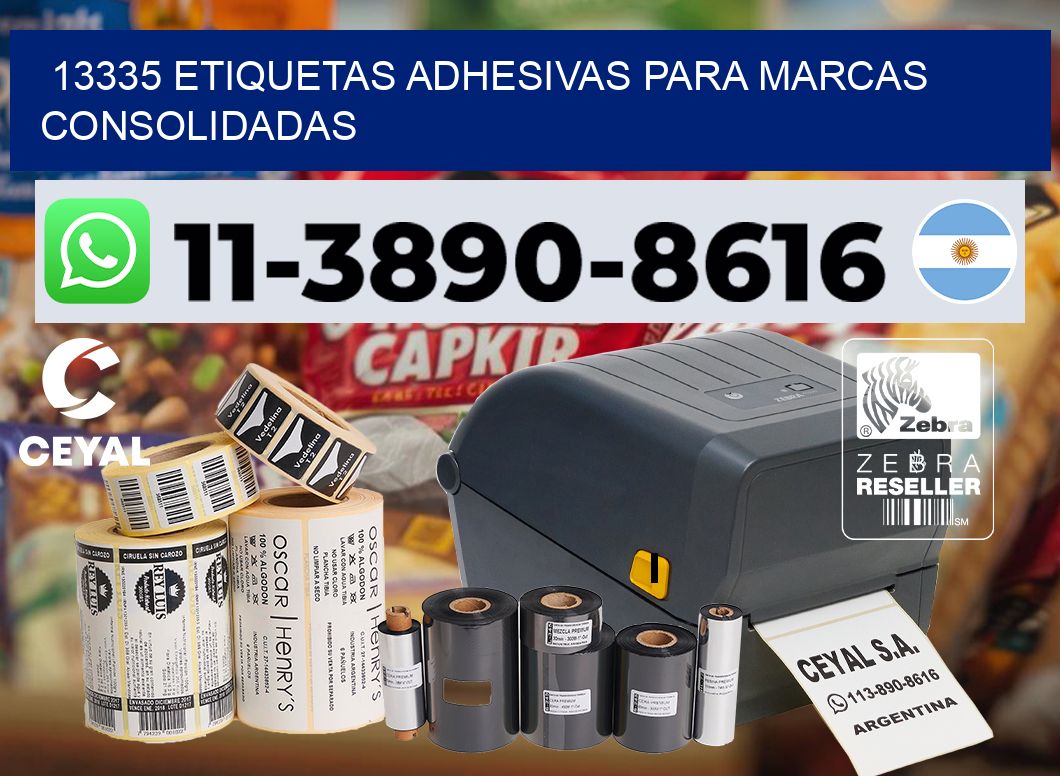 13335 Etiquetas adhesivas para marcas consolidadas