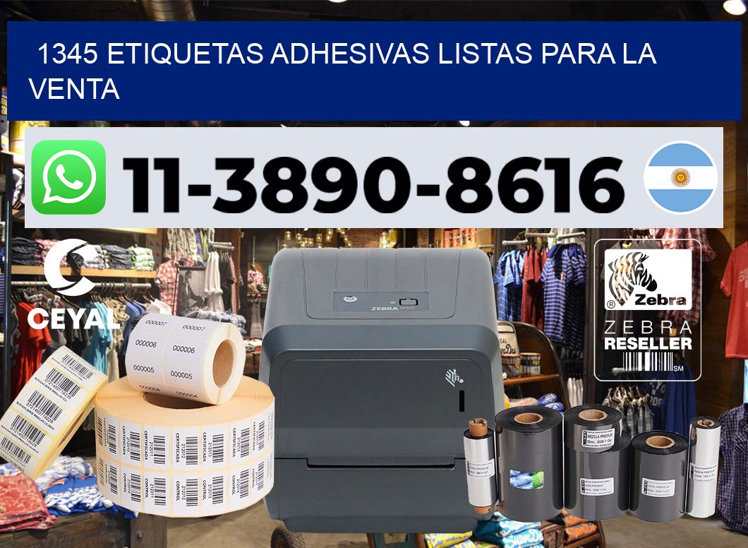 1345 Etiquetas adhesivas listas para la venta