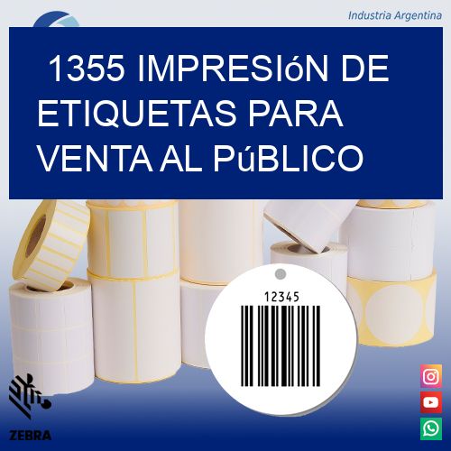 1355 Impresión de etiquetas para venta al público