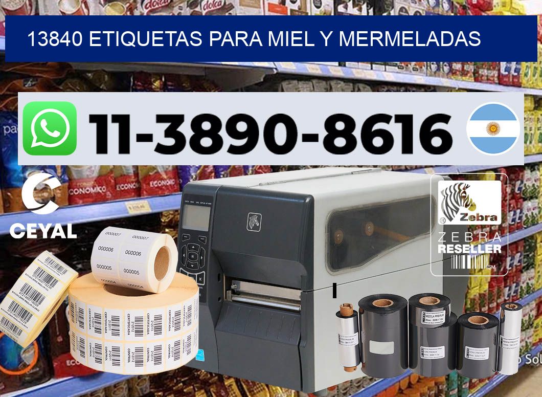 13840 Etiquetas para miel y mermeladas