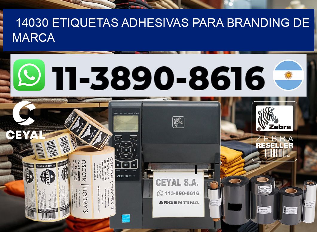 14030 Etiquetas adhesivas para branding de marca