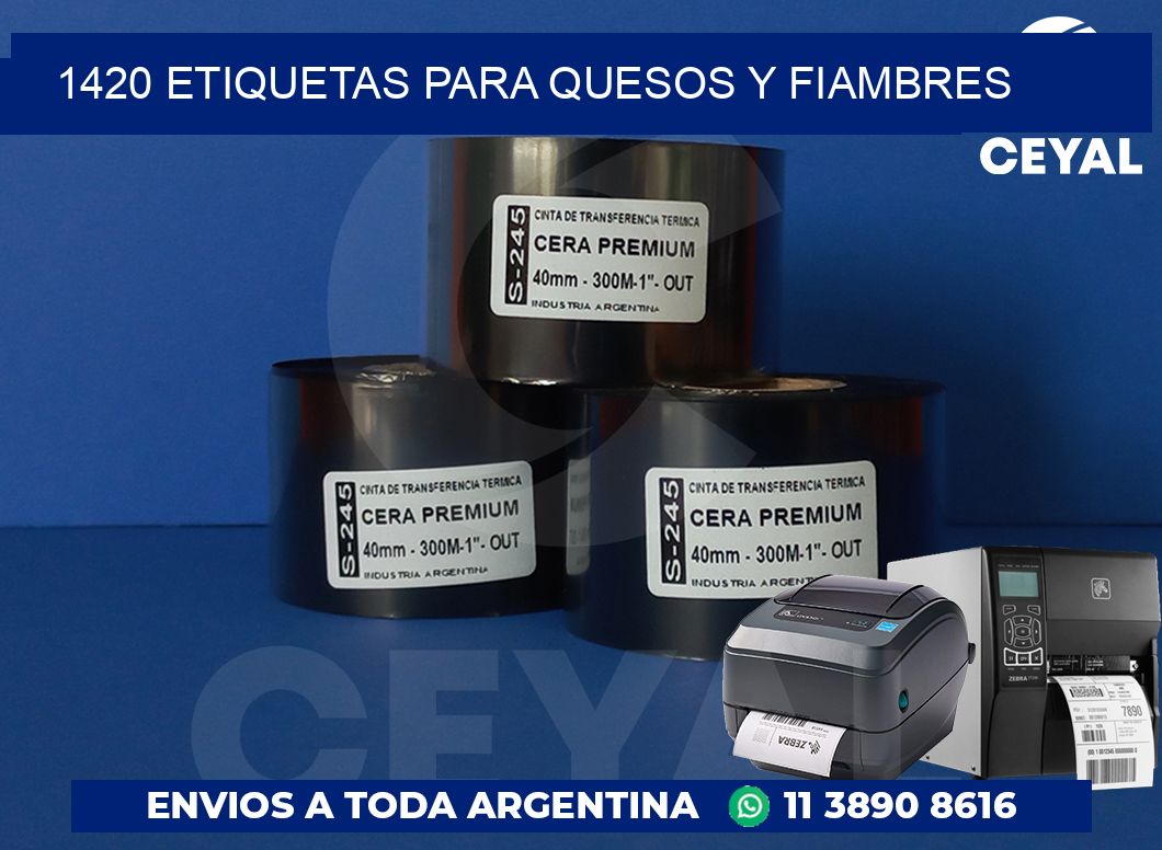 1420 Etiquetas para quesos y fiambres