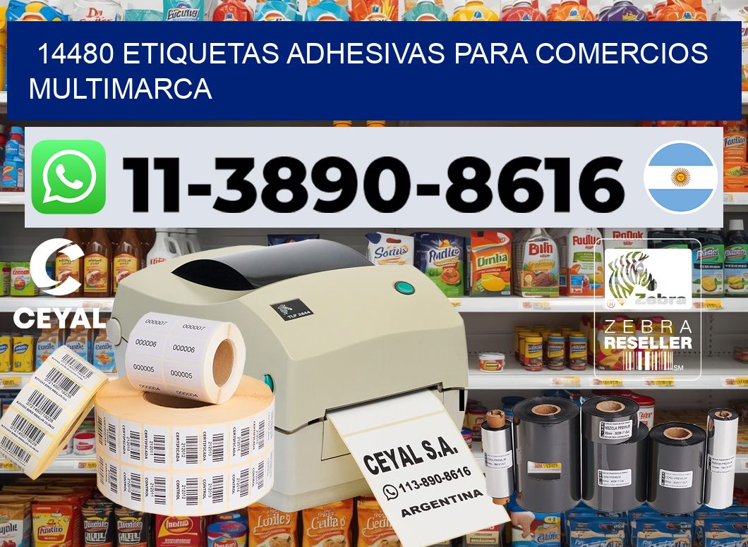 14480 Etiquetas adhesivas para comercios multimarca