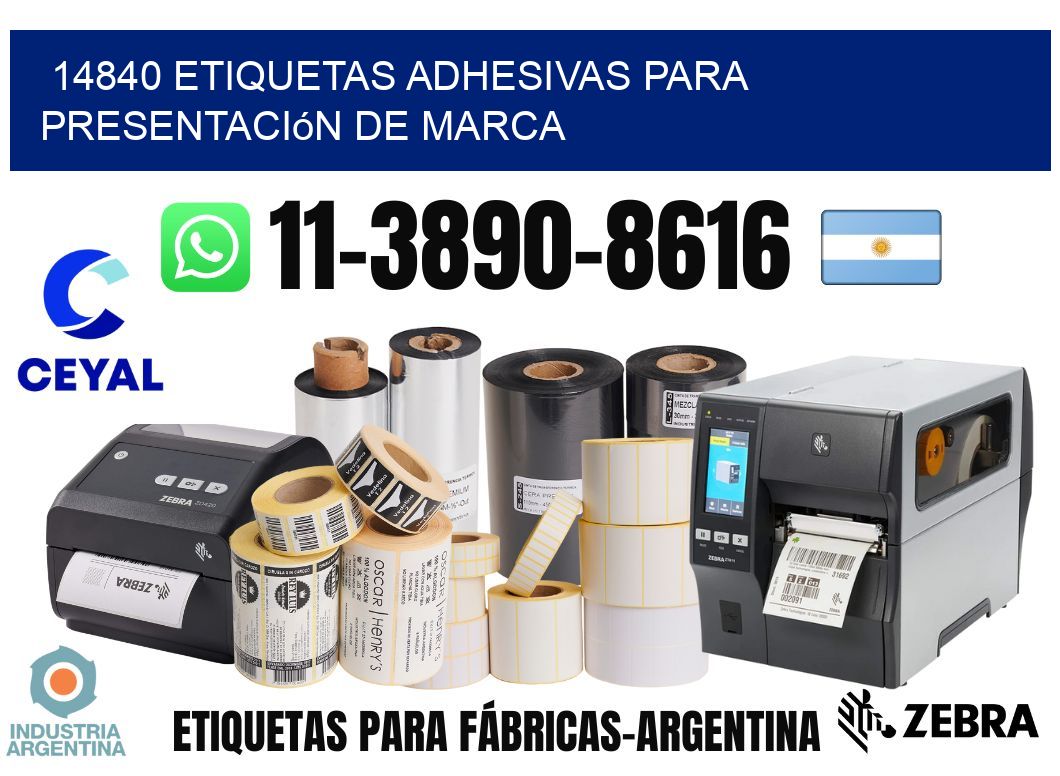 14840 Etiquetas adhesivas para presentación de marca
