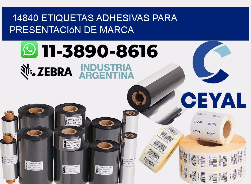 14840 Etiquetas adhesivas para presentación de marca