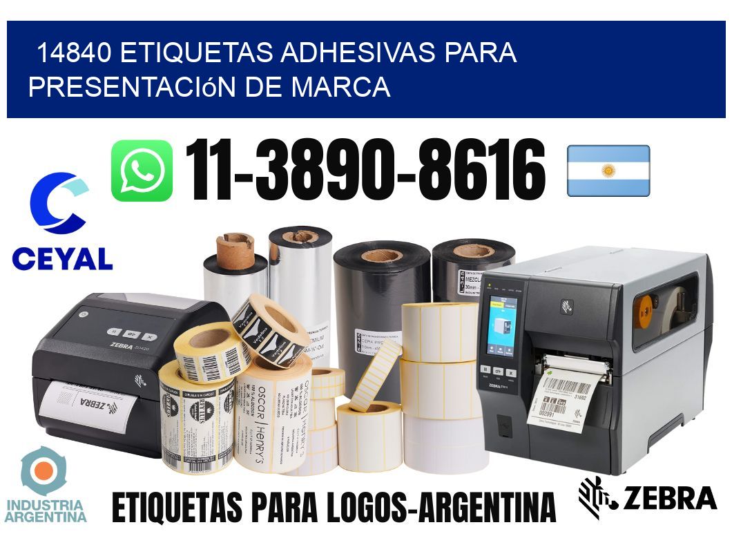 14840 Etiquetas adhesivas para presentación de marca