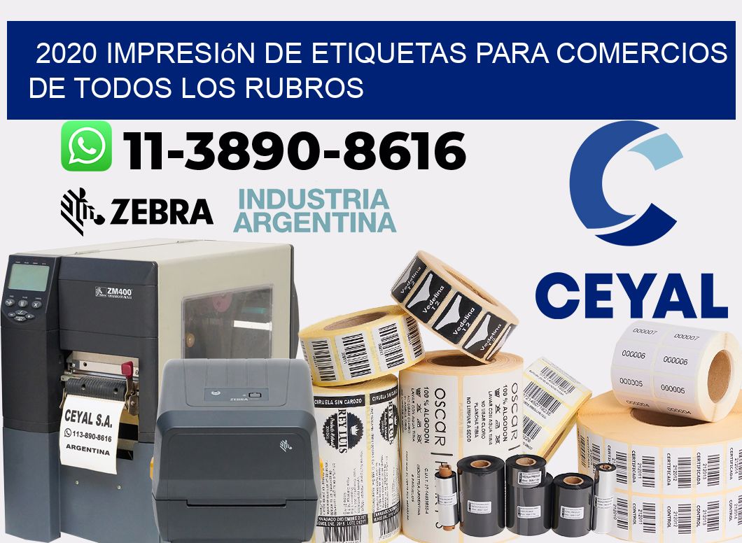 2020 Impresión de etiquetas para comercios de todos los rubros