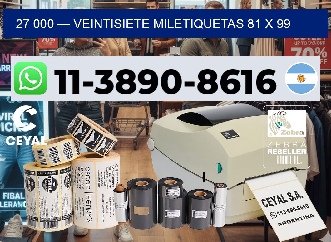 27 000 — veintisiete miletiquetas 81 x 99