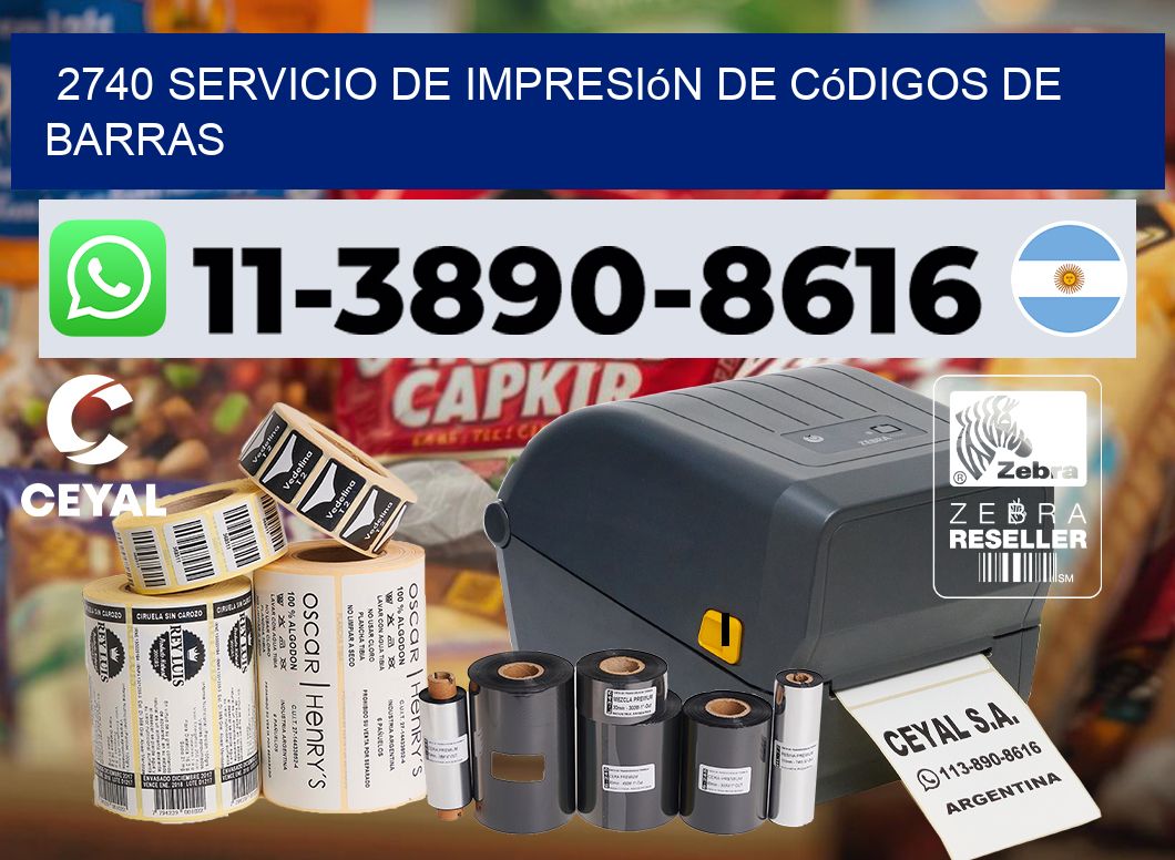 2740 Servicio de impresión de códigos de barras