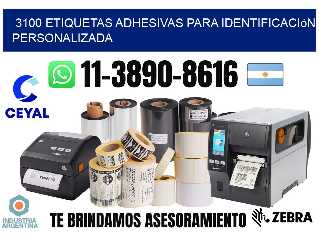 3100 Etiquetas adhesivas para identificación personalizada