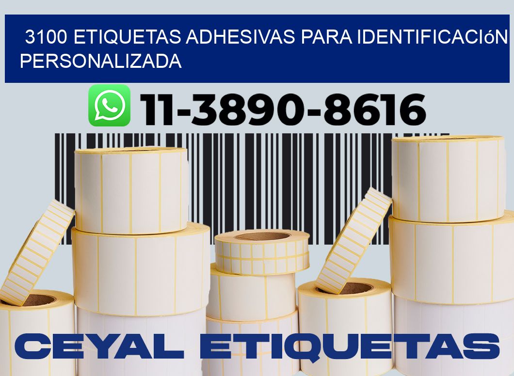 3100 Etiquetas adhesivas para identificación personalizada