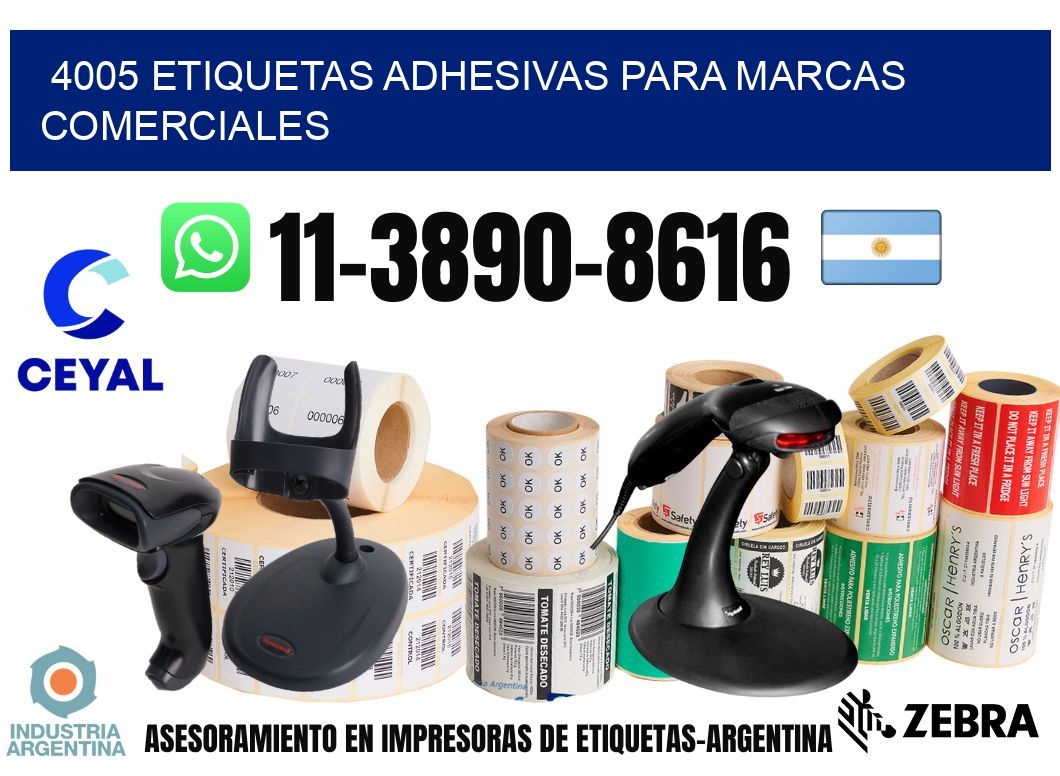 4005 Etiquetas adhesivas para marcas comerciales