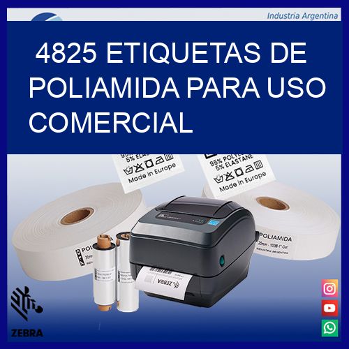 4825 Etiquetas de poliamida para uso comercial