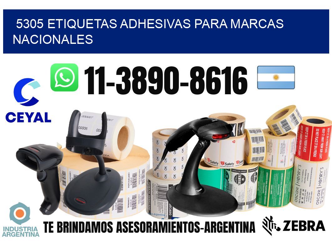 5305 Etiquetas adhesivas para marcas nacionales