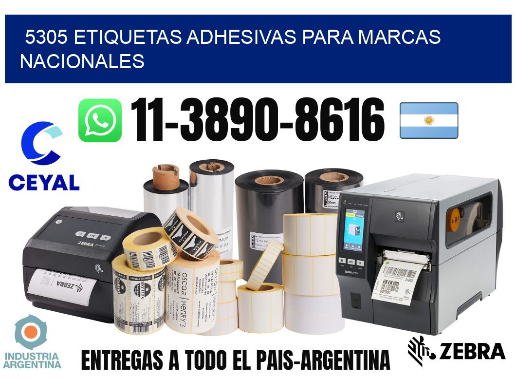 5305 Etiquetas adhesivas para marcas nacionales