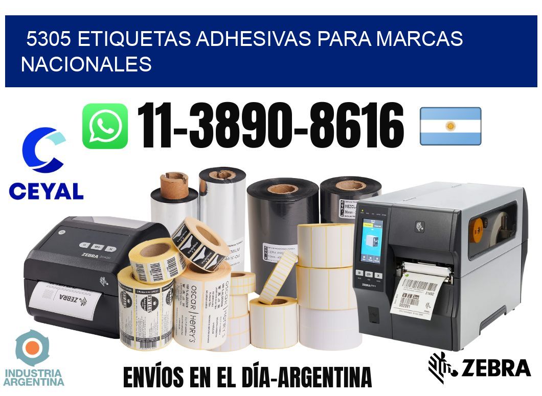 5305 Etiquetas adhesivas para marcas nacionales