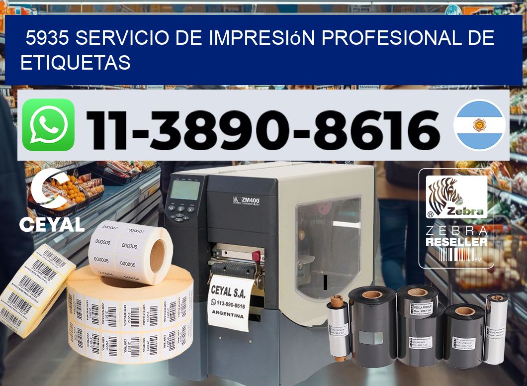 5935 Servicio de impresión profesional de etiquetas