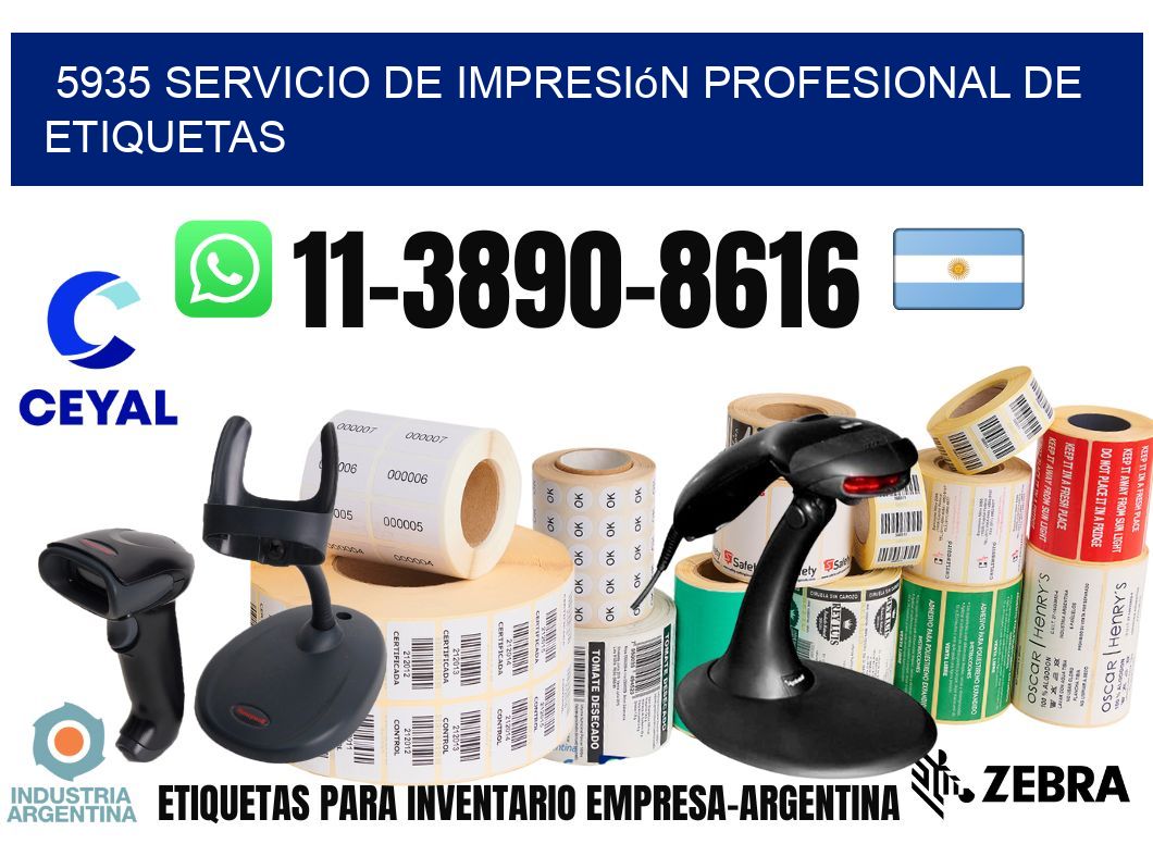 5935 Servicio de impresión profesional de etiquetas
