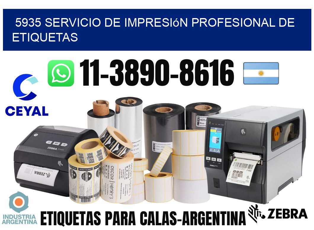 5935 Servicio de impresión profesional de etiquetas