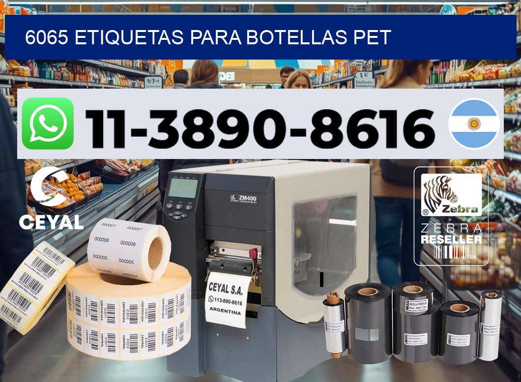6065 Etiquetas para botellas PET