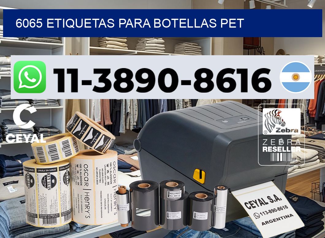 6065 Etiquetas para botellas PET