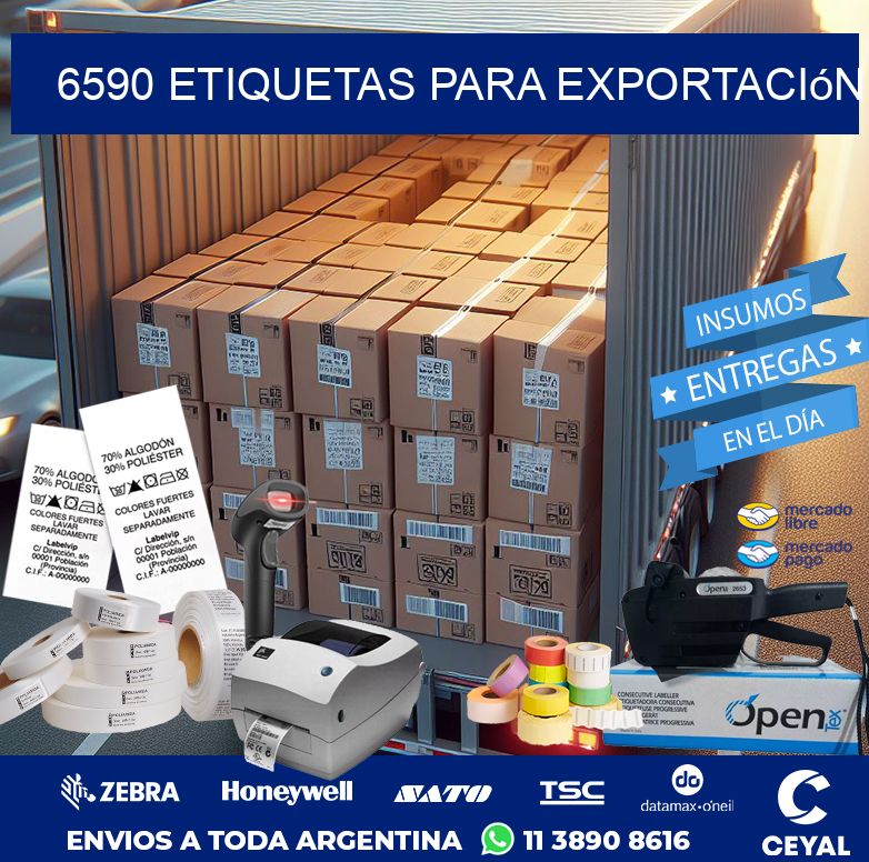 6590 Etiquetas para exportación