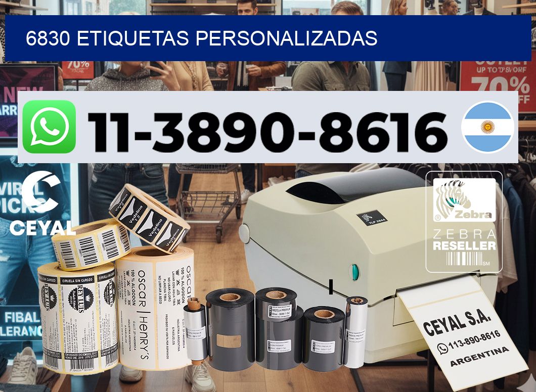 6830 etiquetas personalizadas