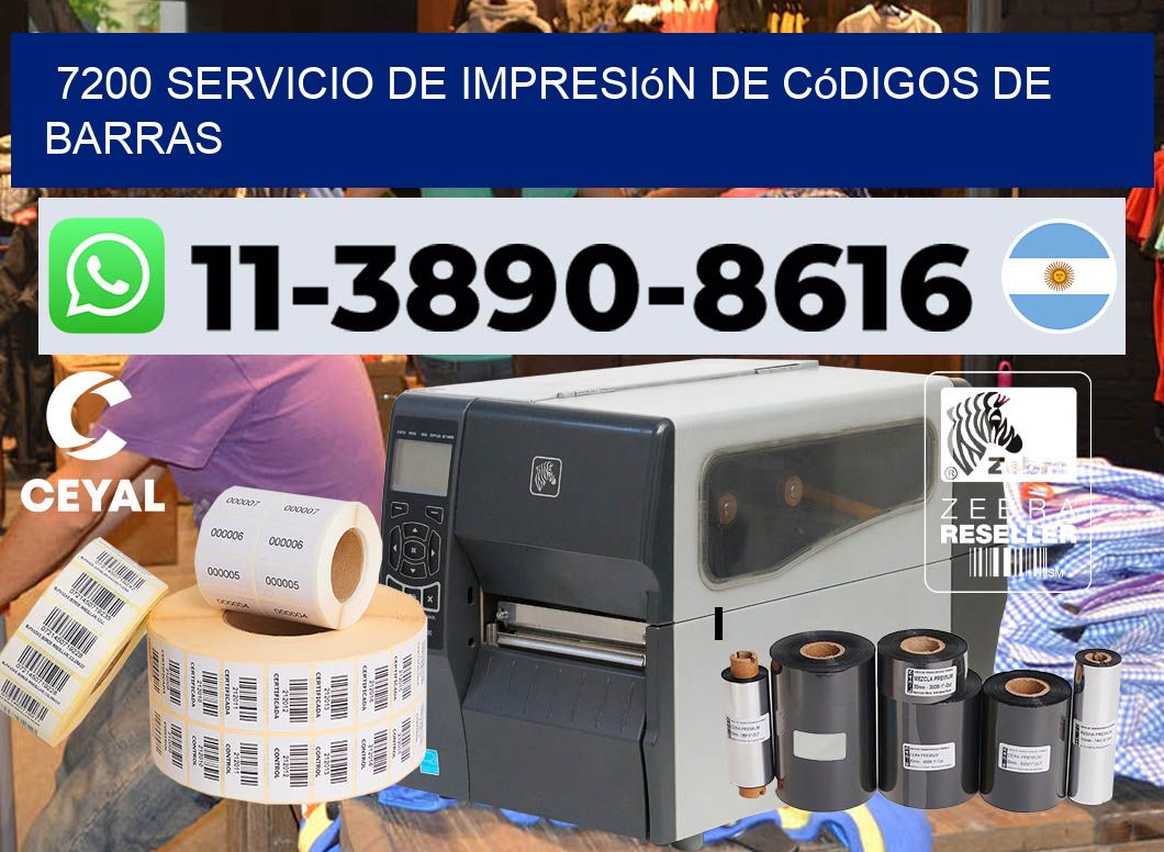 7200 Servicio de impresión de códigos de barras