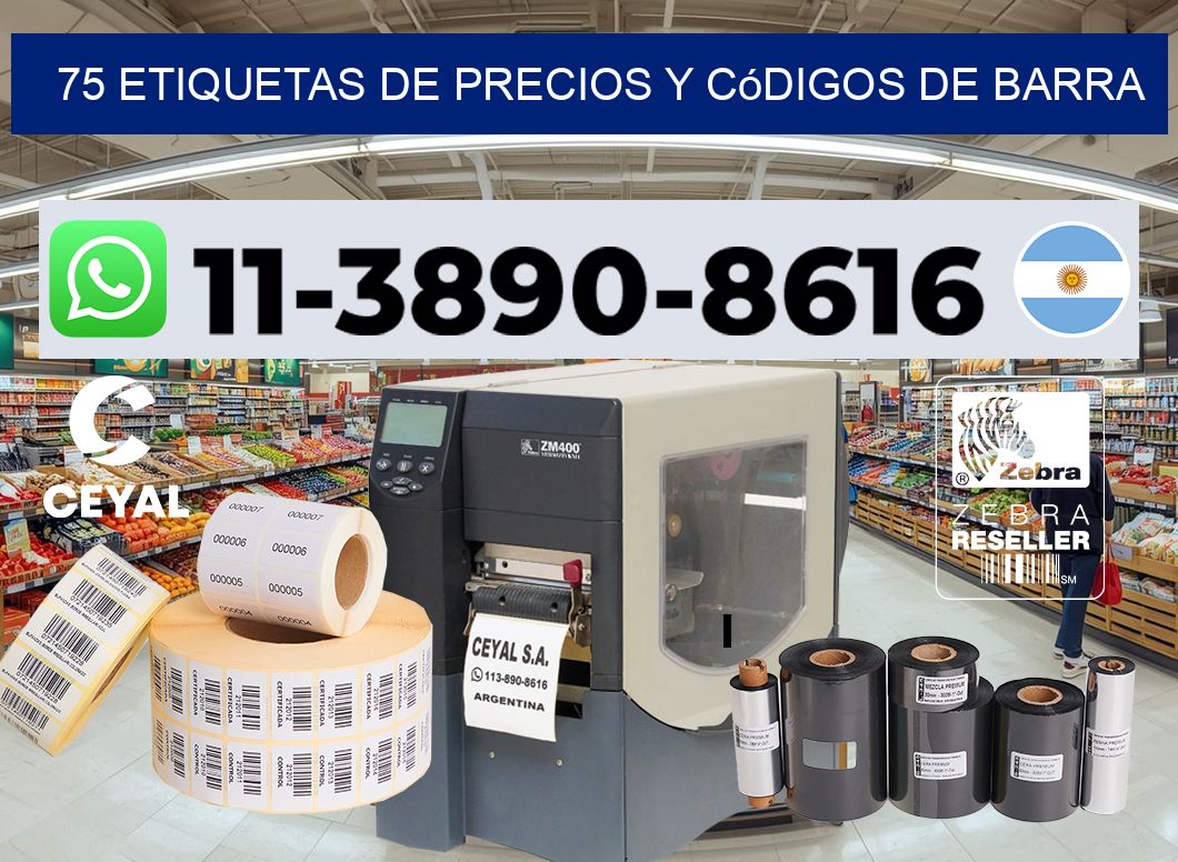 75 Etiquetas de precios y códigos de barra