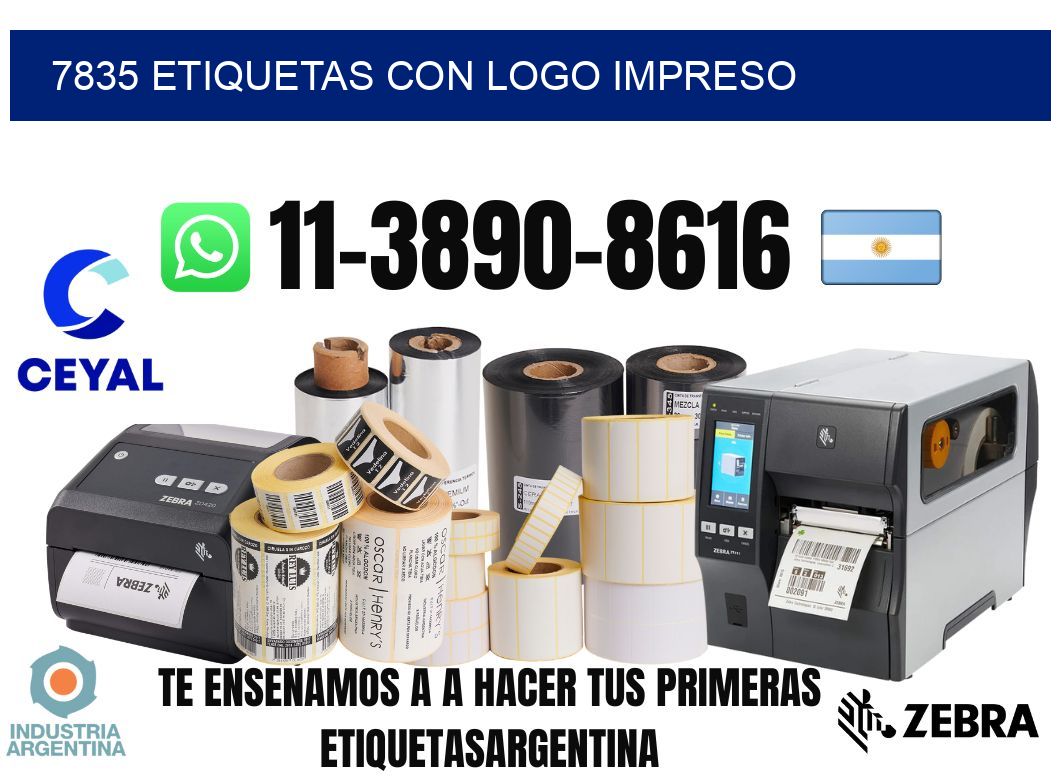 7835 Etiquetas con logo impreso