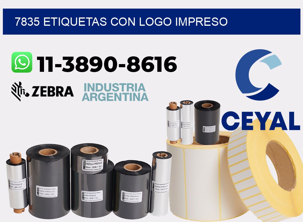 7835 Etiquetas con logo impreso