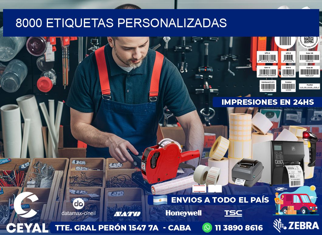 8000 etiquetas personalizadas