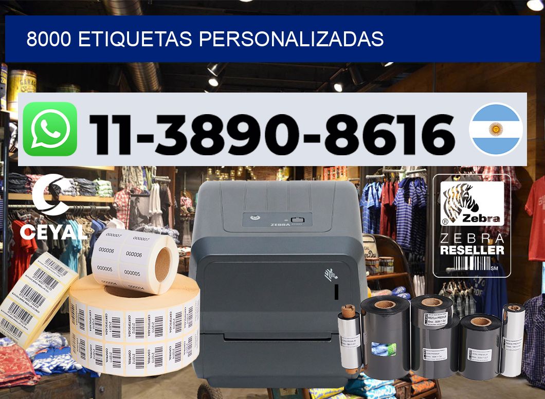 8000 etiquetas personalizadas