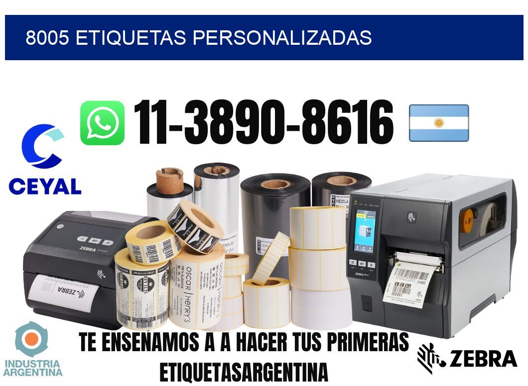 8005 etiquetas personalizadas