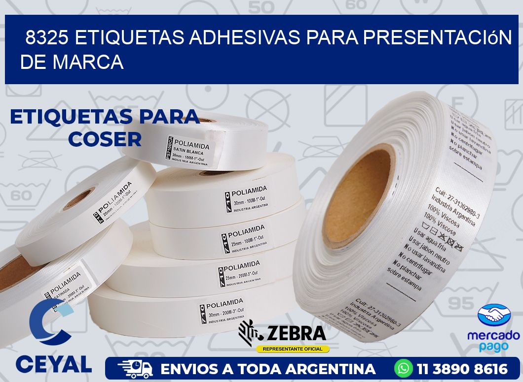 8325 Etiquetas adhesivas para presentación de marca